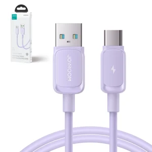 Joyroom Multi-Color Series A14 USB-A / USB-C 3A kabelis 1.2m - violetinės spalvos - Image 2