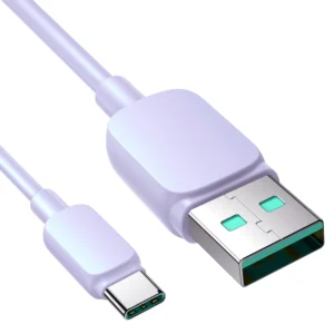 Joyroom Multi-Color Series A14 USB-A / USB-C 3A kabelis 1.2m - violetinės spalvos - Image 4