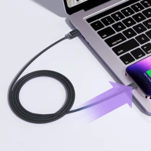 Joyroom Multi-Color Series A14 Lightning / USB-A 2.4A kabelis 2 m - juodos spalvos - Image 6