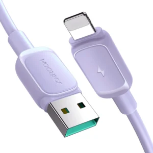 Joyroom Multi-Color Series A14 Lightning / USB-A 2.4A 1.2 m kabelis - violetinės spalvos