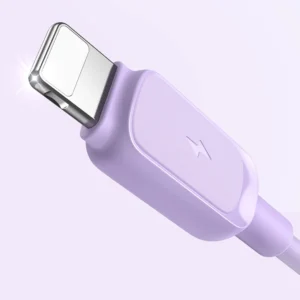 Joyroom Multi-Color Series A14 Lightning / USB-A 2.4A 1.2 m kabelis - violetinės spalvos - Image 8