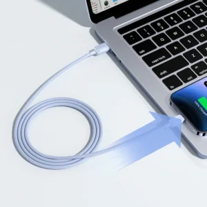 Joyroom Multi-Color Series A14 Lightning / USB-A 2.4A 1.2 m kabelis - mėlynos spalvos - Image 6
