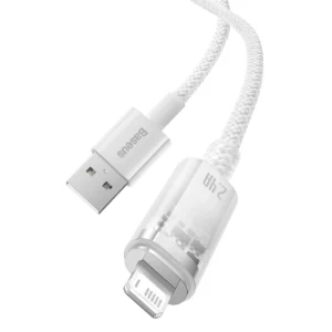 Baseus Explorer Series kabelis USB - Lightning 2.4A 2 m baltos spalvos (CATS010102) - Image 8