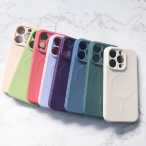 MagSafe Compatible Silikoninis  Apple iPhone 15 Pro Max Silikoninis dėklas - mėlynos spalvos - Image 4