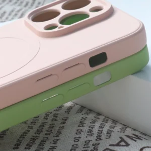 MagSafe Compatible Silikoninis  Apple iPhone 15 Pro Max Silikoninis dėklas - mėlynos spalvos - Image 5