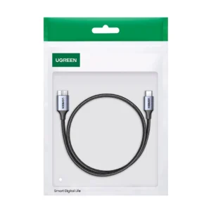 USB C / micro USB-B 3.0 kabelis Ugreen US565 5Gb/s 3A 1m - pilkos spalvos - Image 5