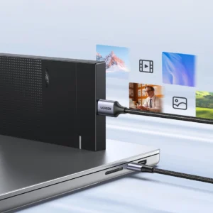 USB C / micro USB-B 3.0 kabelis Ugreen US565 5Gb/s 3A 1m - pilkos spalvos - Image 8