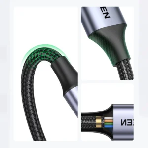 USB C / micro USB-B 3.0 kabelis Ugreen US565 5Gb/s 3A 1m - pilkos spalvos - Image 9