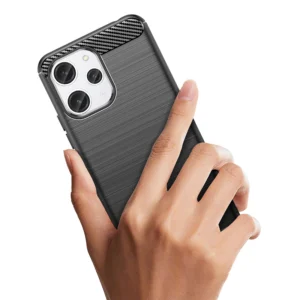 Flexible carbon pattern case Xiaomi Redmi 12 Carbon dėklas - dėklas telefonui juodos spalvos - Image 6
