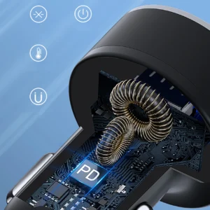 Wozinsky WDCCB automobilinis įkroviklis su Display 50W 2xUSB-C / 2xUSB-A - juodos spalvos - Image 6