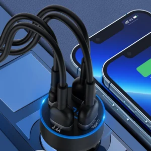 Wozinsky WDCCB automobilinis įkroviklis su Display 50W 2xUSB-C / 2xUSB-A - juodos spalvos - Image 7