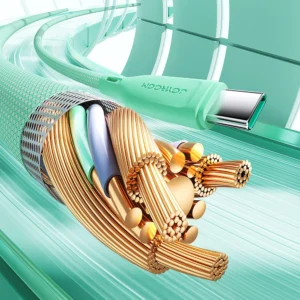 Joyroom Multi-Color Series S-A34 USB-A / USB-C kabelis 100W 1m - žalios spalvos - Image 5