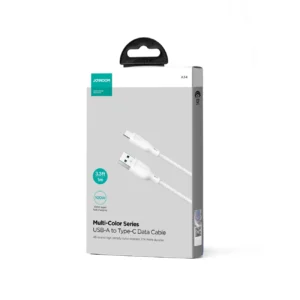 Joyroom Multi-Color Series S-A34 USB-A / USB-C 100W kabelis 1m - baltos spalvos - Image 2