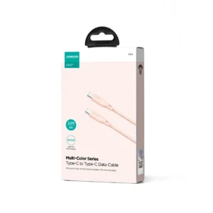 Joyroom Multi-Color Series S-A34 USB-C / USB-C PD 60W 1m kabelis - rožinės spalvos - Image 4