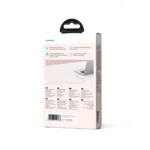 Joyroom Multi-Color Series S-A34 USB-C / USB-C PD 60W 1m kabelis - rožinės spalvos - Image 5