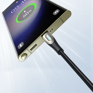 Joyroom Star-Light Series SA27-CC5 USB-C / USB-C kabelis 100W 1.2m - juodos spalvos - Image 2