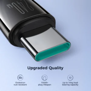Joyroom Pioneer Series SA31-CC5 USB-C / USB-C kabelis 240W 1.2m - juodos spalvos - Image 3