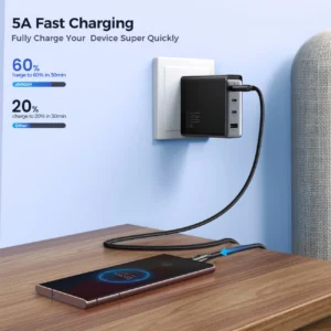 Joyroom Pioneer Series SA31-CC5 USB-C / USB-C kabelis 240W 1.2m - juodos spalvos - Image 5