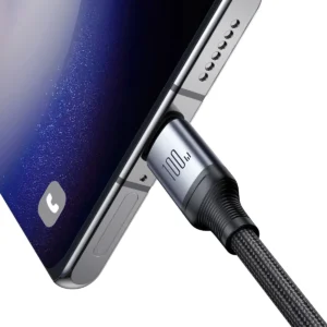 Joyroom Speedy Series S-A21 2in1 USB-C - USB-C / USB-C kabelis 100W 1.5m - juodos spalvos - Image 3