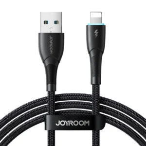 Joyroom Starry Series SA32-AL3 3A USB-A / Lightning kabelis 1m - juodos spalvos