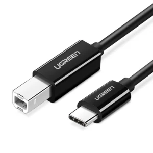 Ugreen US241 USB-C 2.0 - USB-B kabelis 1 m - juodos spalvos - Image 1