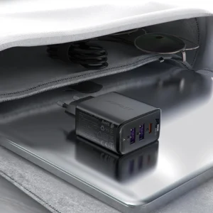 Acefast A57 PD 35W GaN įkroviklis 2 x USB-A + USB-C su 3 ports - juodos spalvos - Image 6