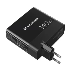 Wozinsky CGWCB 140W GaN laidinis įkroviklis 3 x USB-C / 2 x USB-A - juodos spalvos - Image 3