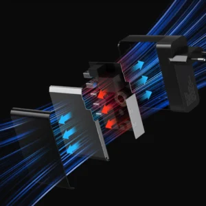 Wozinsky CGWCB 140W GaN laidinis įkroviklis 3 x USB-C / 2 x USB-A - juodos spalvos - Image 9