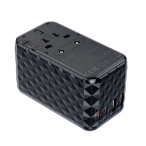 Choetech PD6028 EU / US / AUS / UK travel adapter 2x USB-C 2x USB-A 100W - juodos spalvos - Image 2