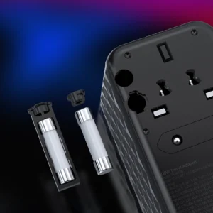 Choetech PD6028 EU / US / AUS / UK travel adapter 2x USB-C 2x USB-A 100W - juodos spalvos - Image 9