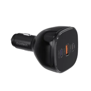 Choetech TC0024 automobilinis įkroviklis 160W 2x USB-C PD 3.1 1x USB-A - juodos spalvos - Image 2