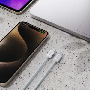 Dudao L6C USB-C - USB-C PD kabelis 30W 1m - light mėlynos spalvos - Image 4
