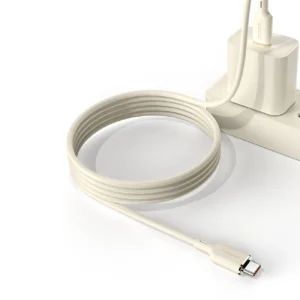 Dudao L7SC USB-A - USB-C kabelis 5A 1m - beige - Image 2