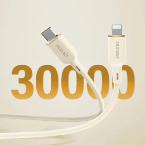 Dudao L7SF 2in1 kabelis USB-C - USB-C / Lightning 100W 1.2m - beige - Image 4
