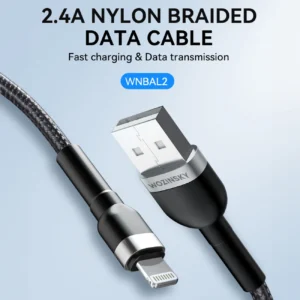 Wozinsky WNBAL2 USB-A / Lightning 2.4A kabelis 2 m - juodos spalvos - Image 6