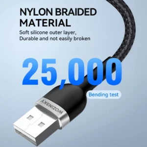 Wozinsky WNBAL2 USB-A / Lightning 2.4A kabelis 2 m - juodos spalvos - Image 8