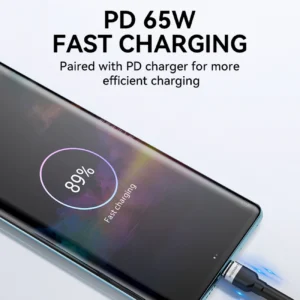 Wozinsky WNBCC1 USB-C / USB-C PD 65W kabelis 1 m - juodos spalvos - Image 7