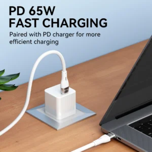 Wozinsky WSTCC1 USB-C / USB-C PD 65W kabelis 1 m long - baltos spalvos - Image 9