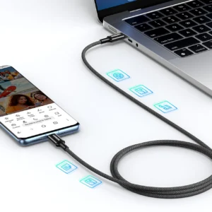 Ugreen US557 USB-C / USB-C PD kabelis 100W 1m - juodos spalvos - Image 2