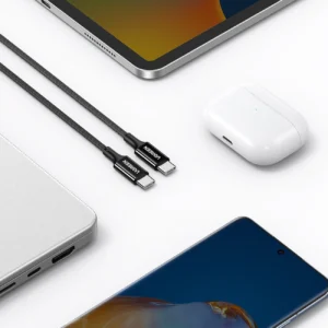 Ugreen US557 USB-C / USB-C PD kabelis 100W 1m - juodos spalvos - Image 4