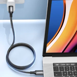 Ugreen US555 100W USB-C / USB-C PD kabelis 3 m - pilkos spalvos - Image 2