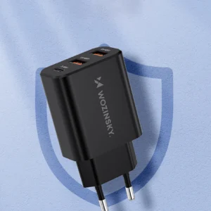 Wozinsky CWCUCB 30W USB-C / 2 x USB-A laidinis įkroviklis - juodos spalvos - Image 6
