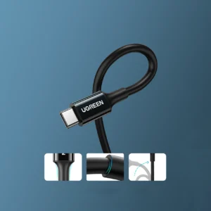 Ugreen US300 USB-C / USB-C 480Mb/s 5A 2m kabelis - juodos spalvos - Image 2