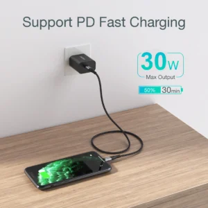 Choetech IP0039 USB-C / Lightning MFi kabelis, 1.2m long - juodos spalvos - Image 5