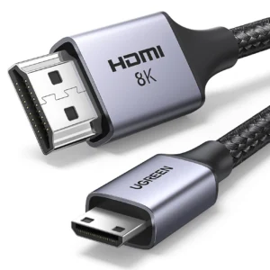 Ugreen HD163 15514 mini HDMI / HDMI 2.1 8K kabelis 1m - pilkos spalvos - Image 1