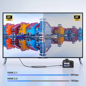 Ugreen HD163 15514 mini HDMI / HDMI 2.1 8K kabelis 1m - pilkos spalvos - Image 5