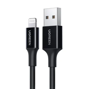 Užalios spalvos US155 80823 USB-A / Lightning MFi 2.4A kabelis 2m - juodos spalvos - Image 1