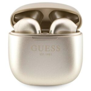 GUESS belaidės ausinės bluetooth TWS + docking station GUTWST26PSD (Classic EST Logo) gold