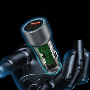 Dudao R4T 30W USB-A / USB-C automobilinis įkroviklis - pilkos spalvos - Image 3