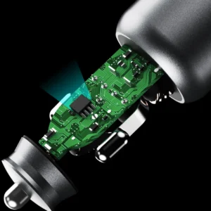 Dudao R4T 30W USB-A / USB-C automobilinis įkroviklis - pilkos spalvos - Image 5